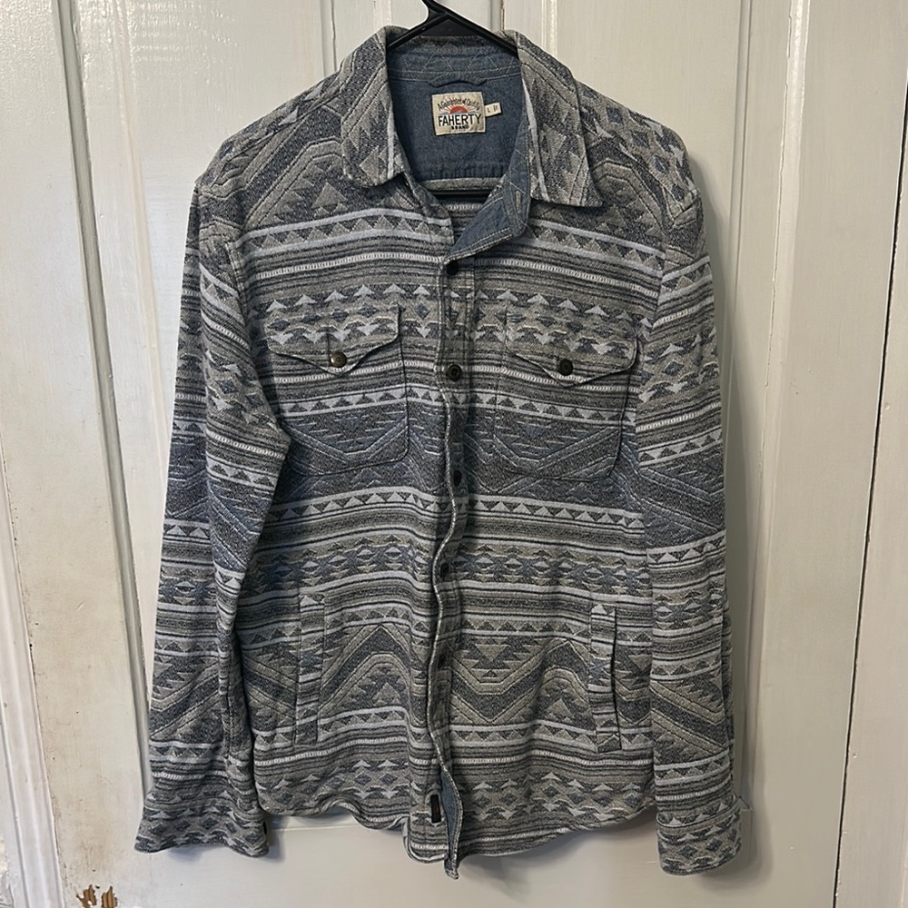 Faherty overshirt western pattern- Large
